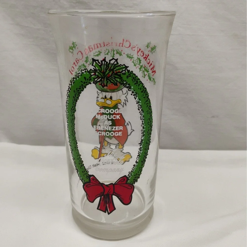 Vintage 1982 Mickey's Christmas Carol Glass Scrooge McDuck Disney Coca Cola Coke